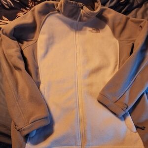 The North Face Beige and Gray Fleece Jacket